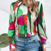 New Striped Colorful Women's Cardigan Top