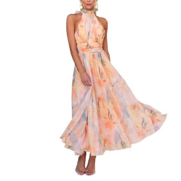 63dc1e42-3b13-4824-a39a-2616ffb95258.jpg Women's Clothing Vacation Style Sleeveless Printed Backless Dress