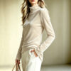 Velvet Fashion Loose-fit High-neck Long Sleeves